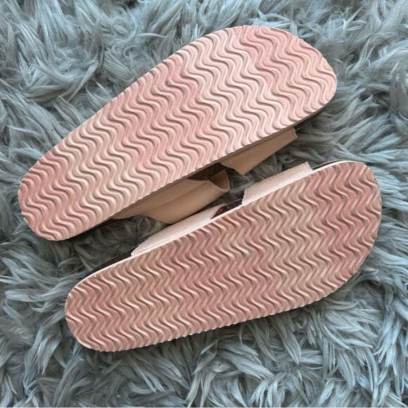 New Aerie peachy pink double strap slip on slide sandals women’s shoe size 8 - Picture 7 of 8